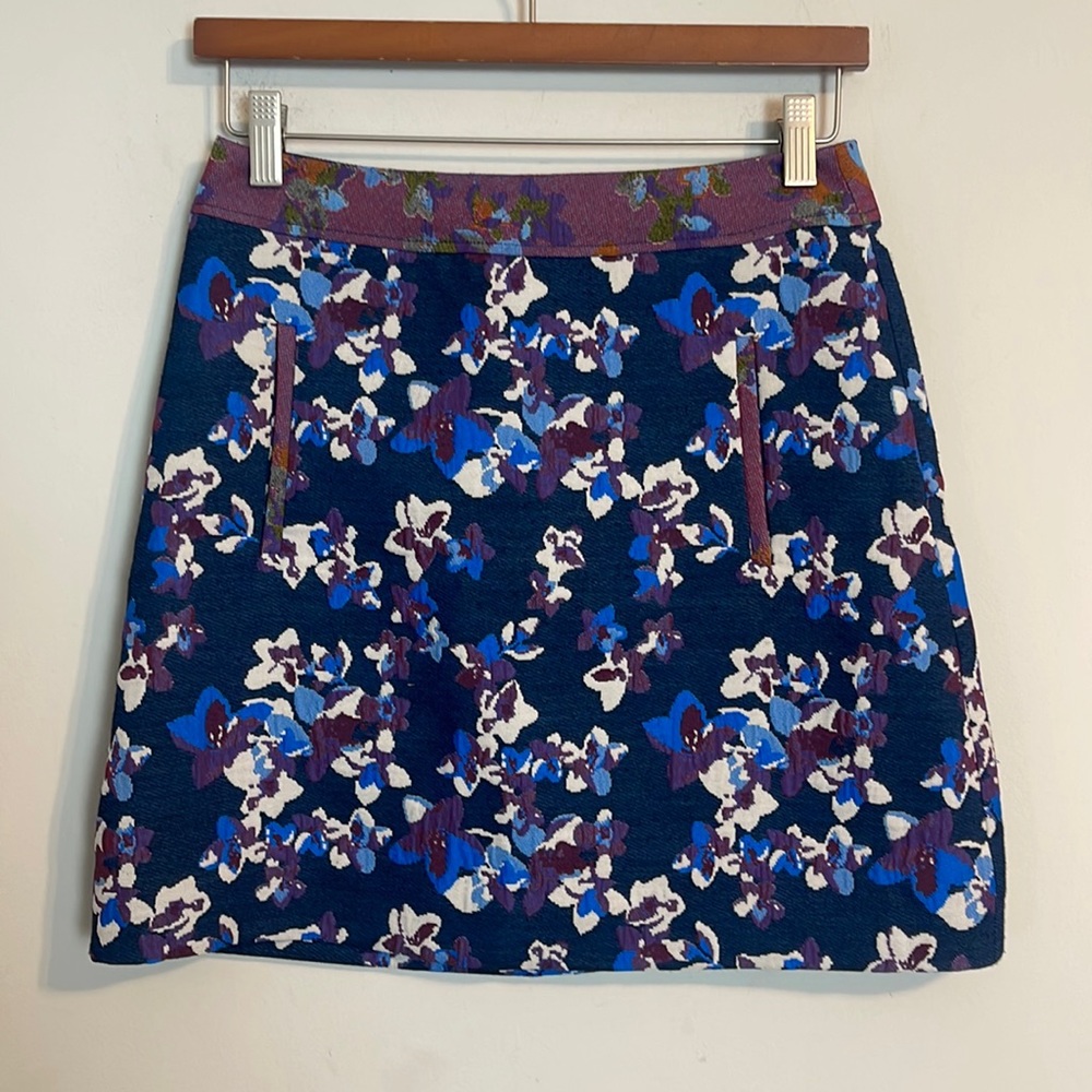 Anthropologie Maeve floral tapestry skirt